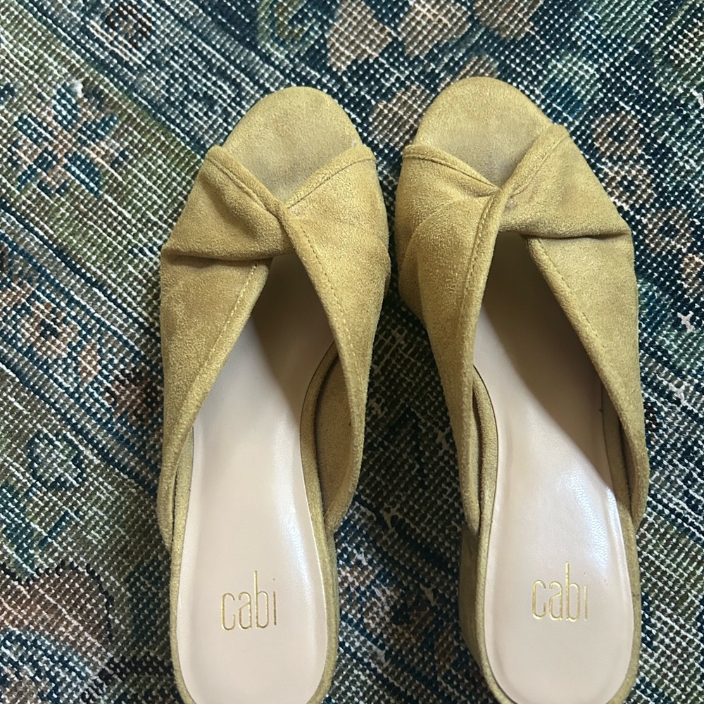 CAbi Chartreuse Women's Mules - Picture 2 of 7